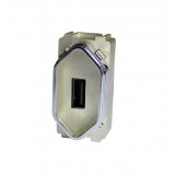 Modulo USB 2a - Novara Champanhe Cromado
